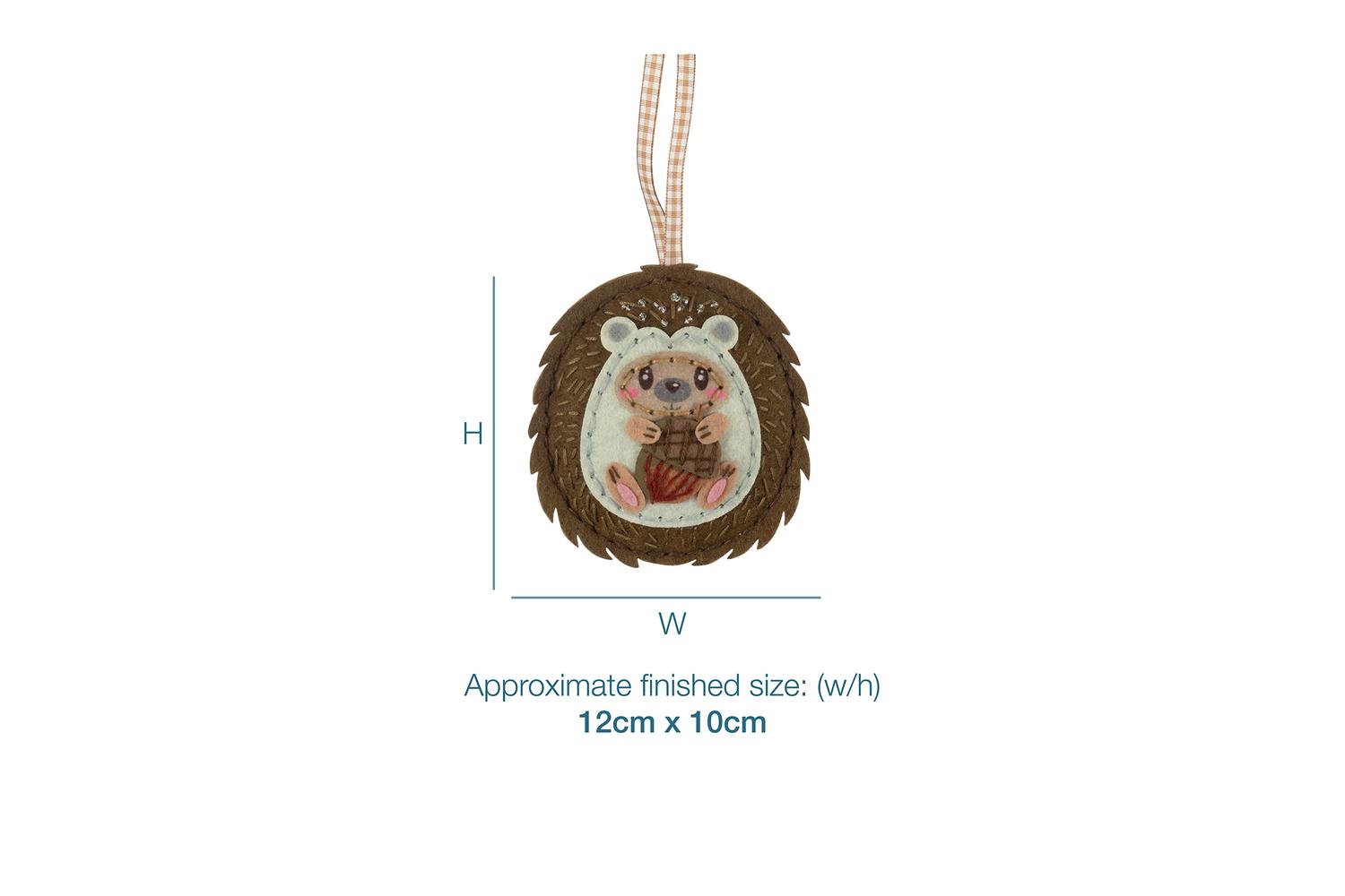 Trimits Gro-gck205 - Felt Kit Hedgehog - Felt Decoration Kit-4