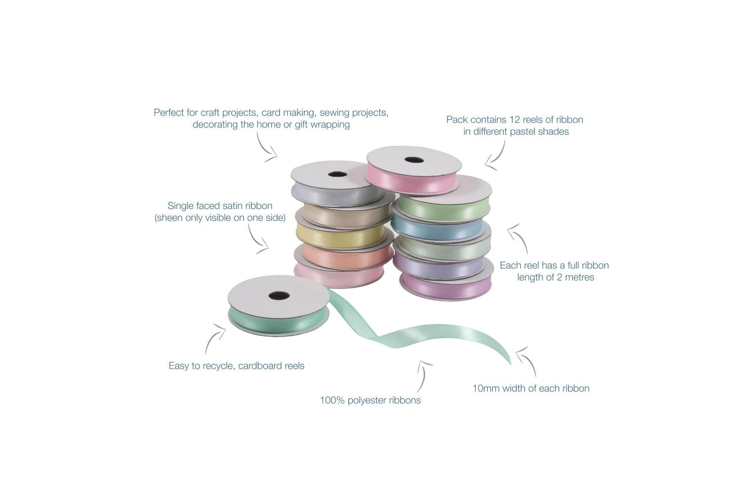 Trimits Gro-ttrb009 - Stn Rbn Bag Pastels - Satin Ribbon Bag-3