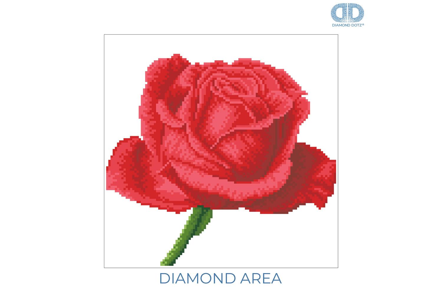 Diamond Dotz Gro-dd5.038 - Rose Bud - Diamond Painting Kit R-2