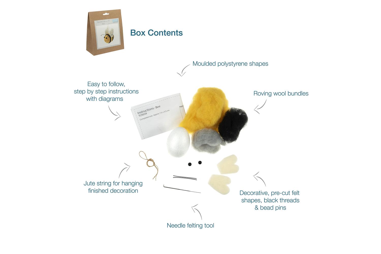 Trimits Gro-tck039 - Nfelting Bee - Needle Felting Kit Bee --4