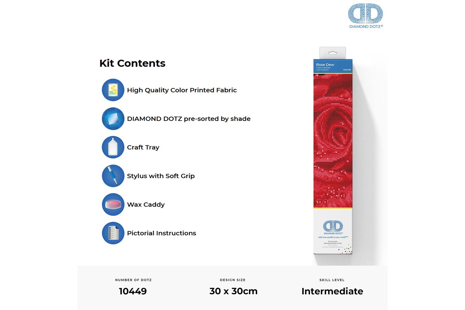 Diamond Dotz Gro-dd5.039 - Rose Dew - Diamond Painting Kit R-4