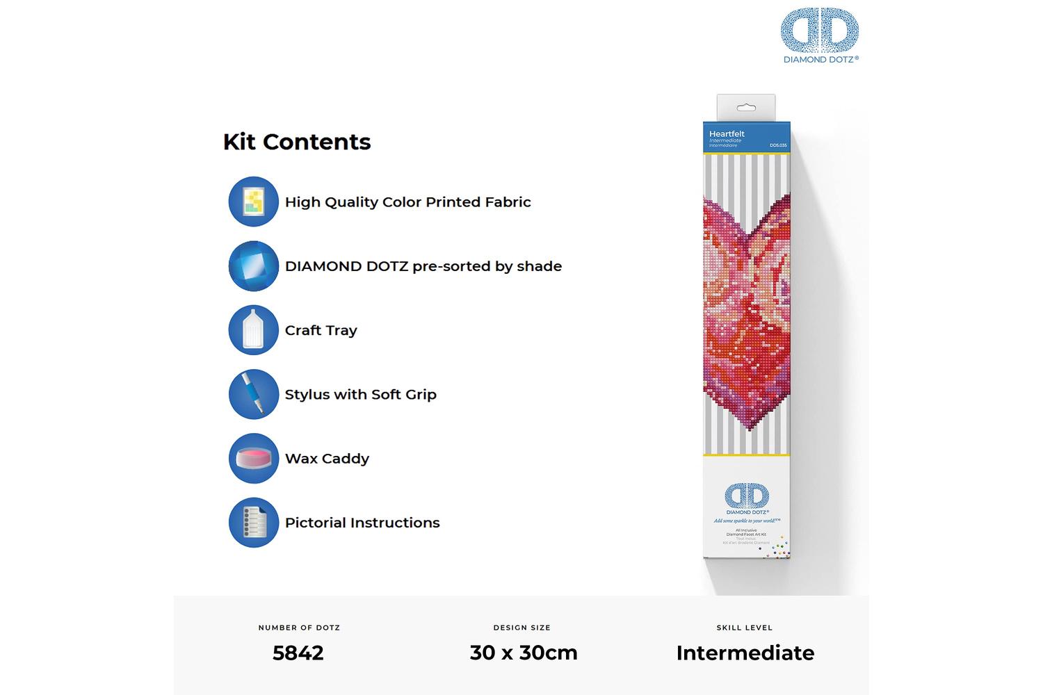 Diamond Dotz Gro-dd5.035 - Heartfelt - Diamond Painting Kit-4