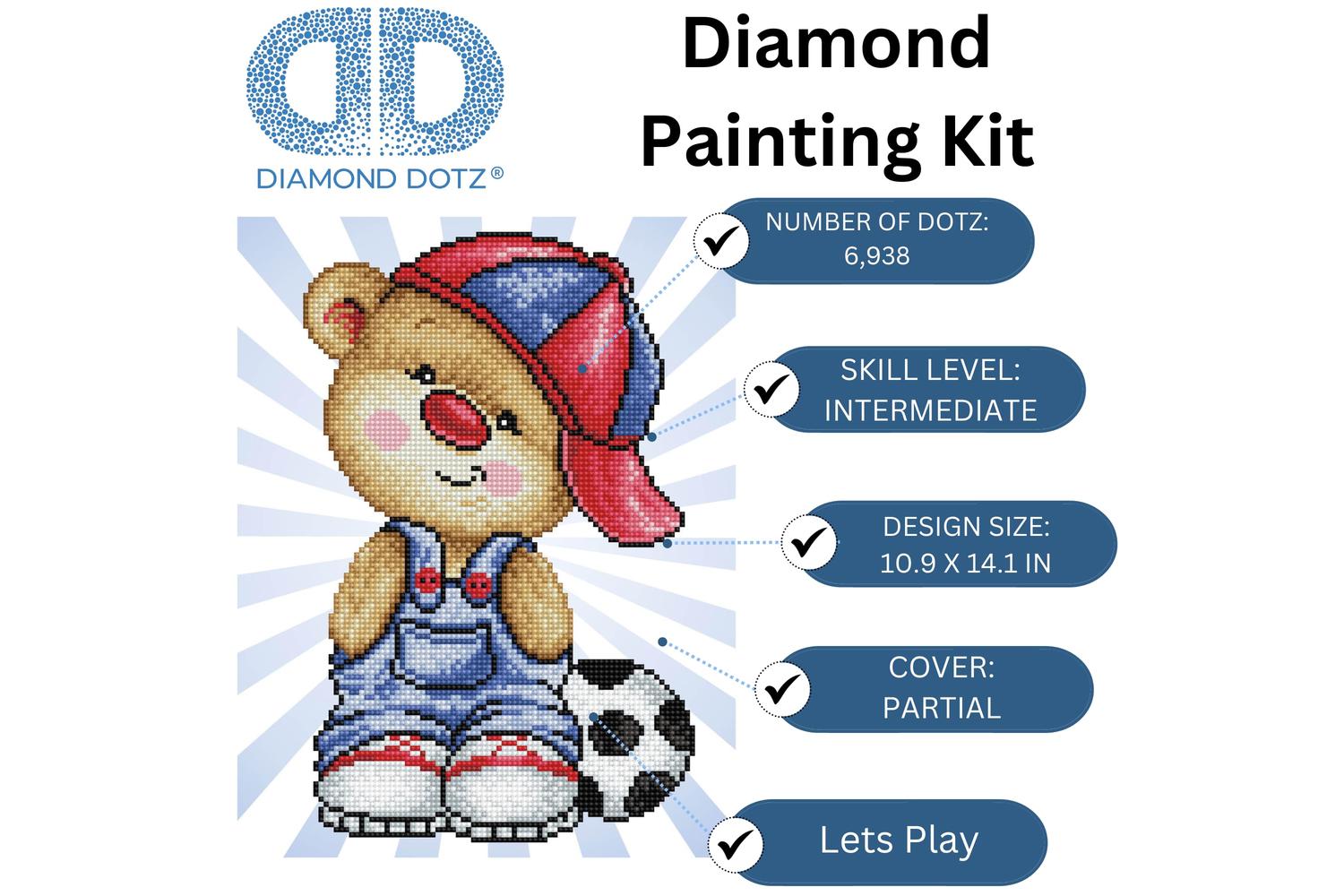 Diamond Dotz Gro-dd5.067 - Lets Play - Diamond Painting Kit-2