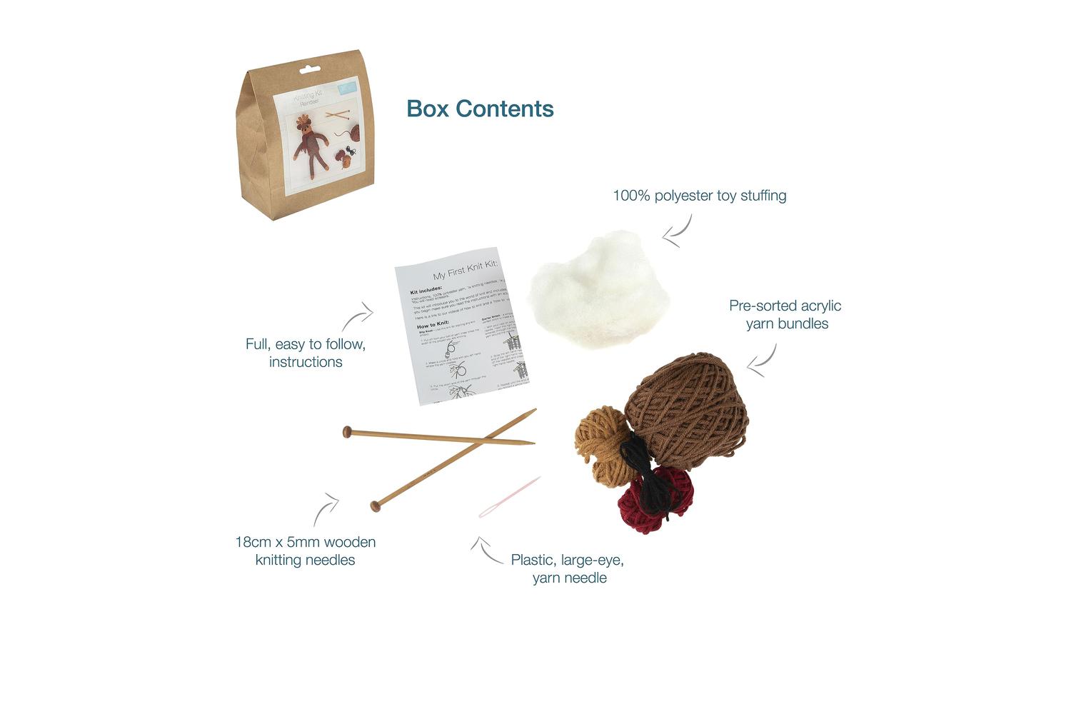 Trimits Gro-gck220 - Knit Kit Reindeer - Knitting Kit Reinde-3