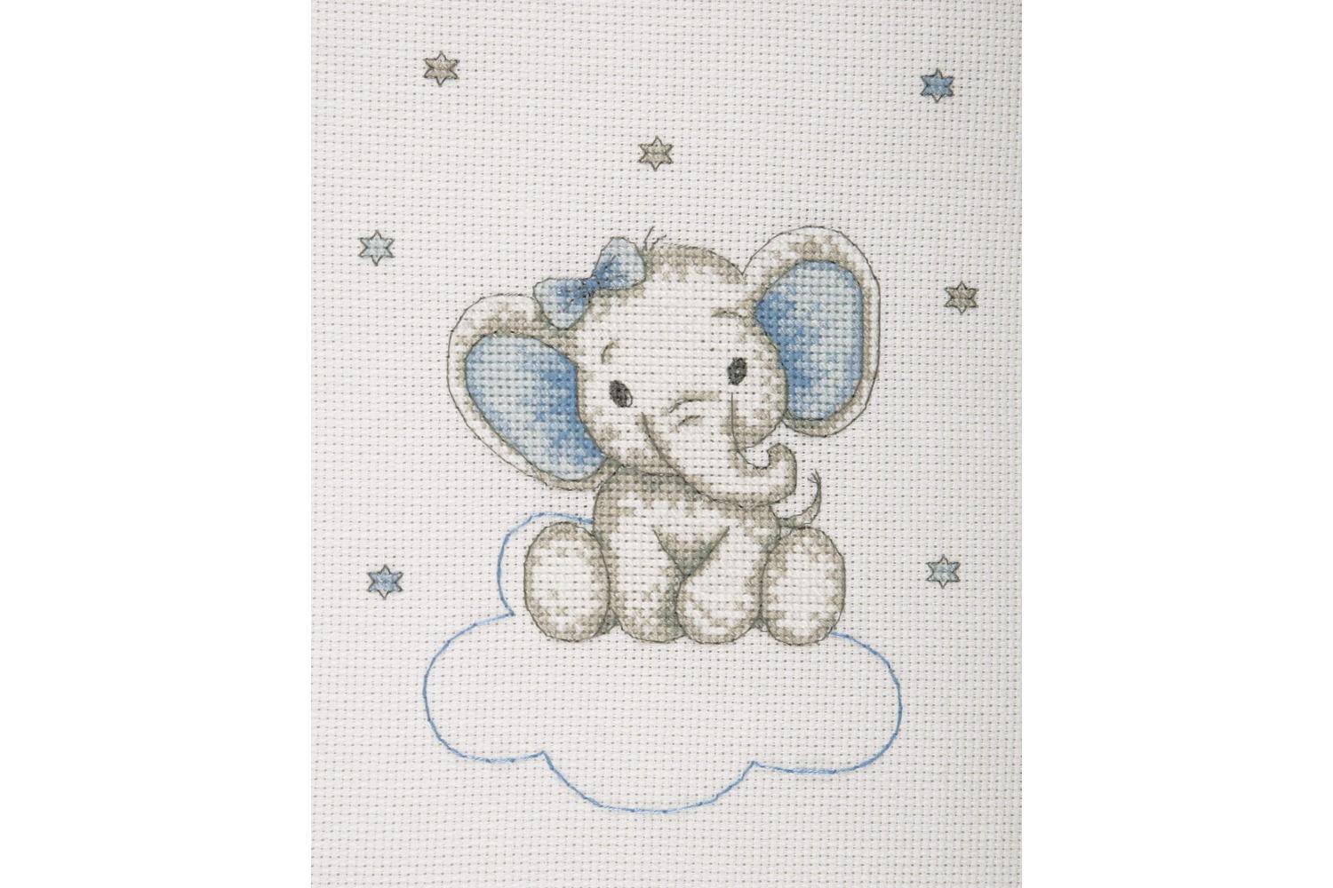 Anchor Gro-ak34 - Boy Elephant - Counted Cross Stitch Kit Ba-2