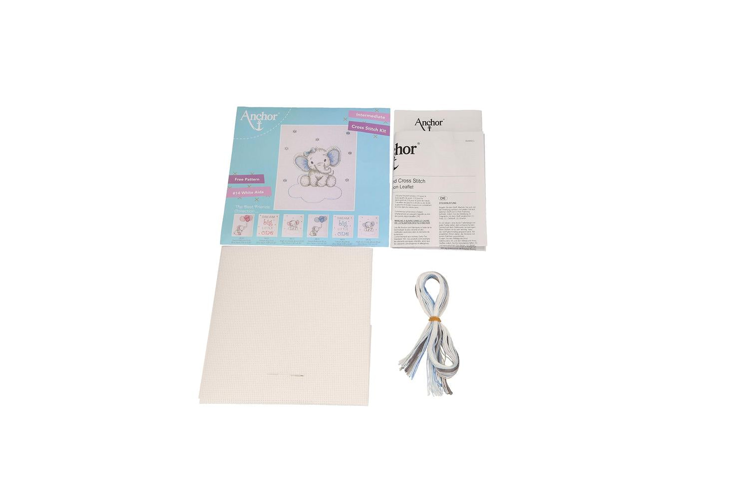 Anchor Gro-ak34 - Boy Elephant - Counted Cross Stitch Kit Ba-4