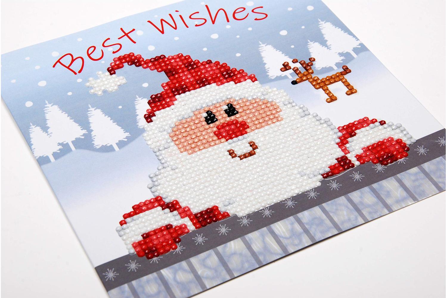 Vervaco Gro-pn-0183275 - Gcard Santa - Diamond Painting Gree-2