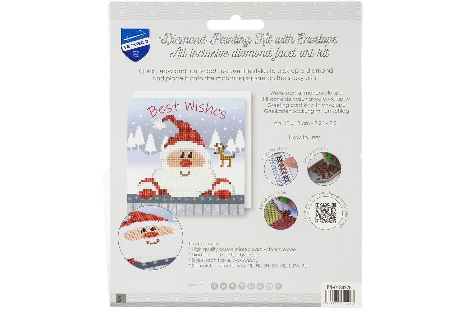 Vervaco Gro-pn-0183275 - Gcard Santa - Diamond Painting Gree-4