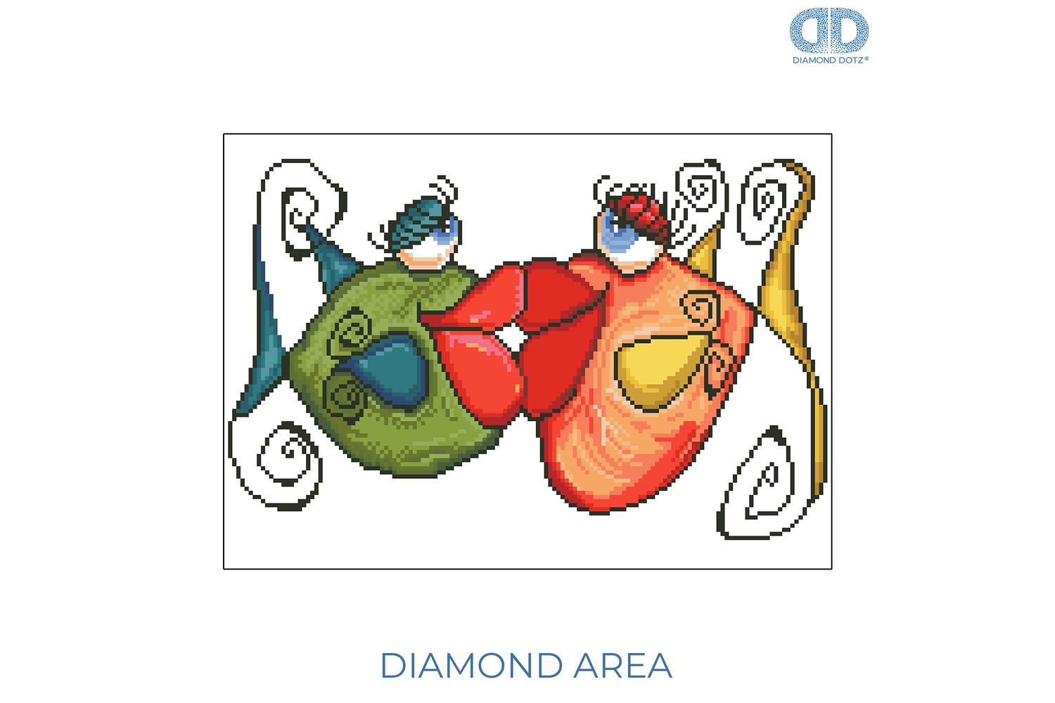 Diamond Dotz Gro-dd7.032 - Fishy Kissy - Diamond Painting Ki-2