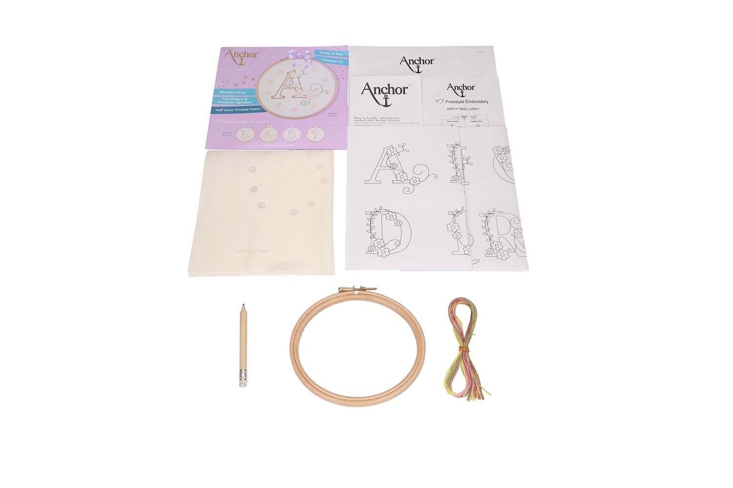 Anchor Gro-ahp111 - Baby Letters - Embroidery Kit With Hoop-4