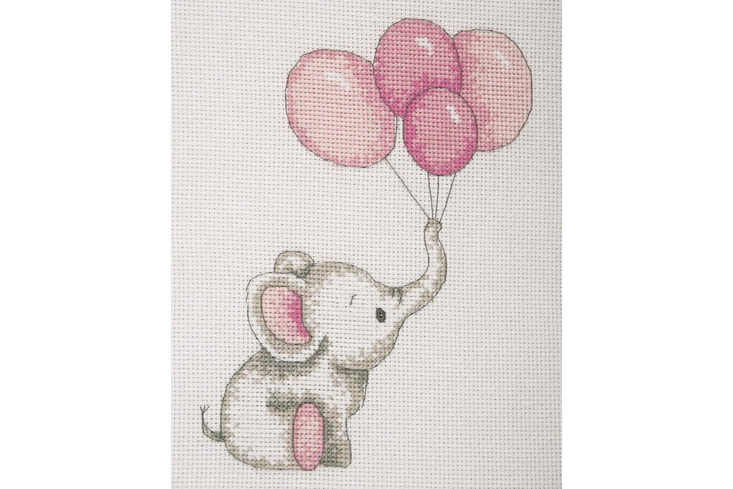 Anchor Gro-ak30 - Girl Balloons - Counted Cross Stitch Kit B-2
