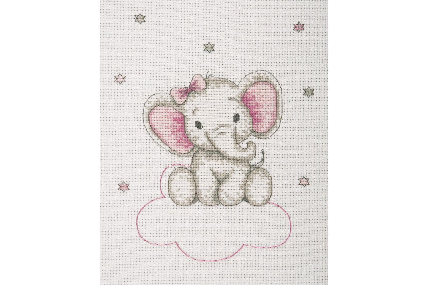 Anchor Gro-ak33 - Girl Elephant - Counted Cross Stitch Kit B-2