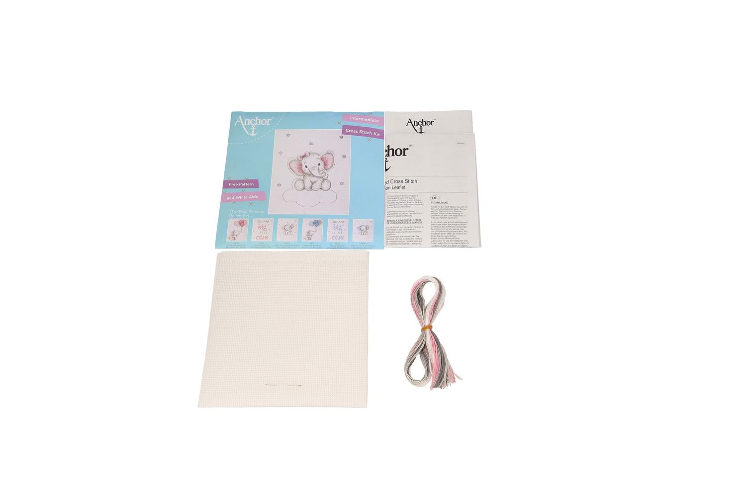 Anchor Gro-ak33 - Girl Elephant - Counted Cross Stitch Kit B-4