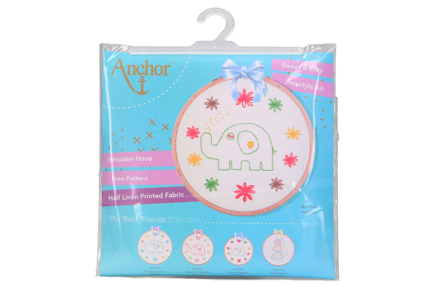 Anchor Gro-ahp109 - Baby Elephant - Embroidery Kit With Hoop-2