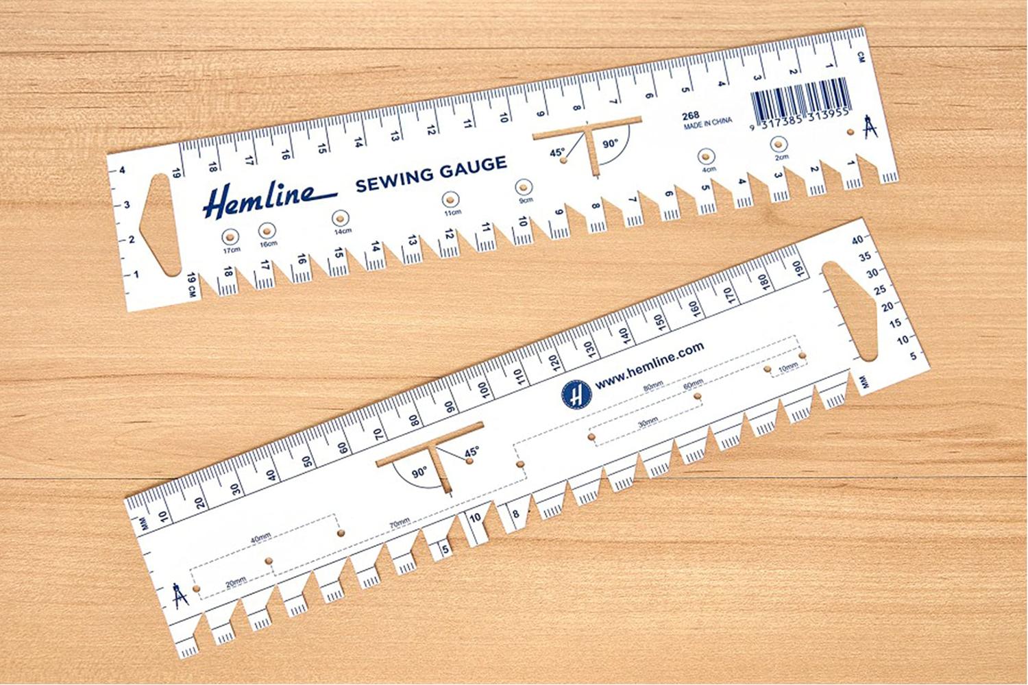 Hemline Gro-h268 - Hl Sruler 21x45cm - Sewing Gauge 21 X 45c-2