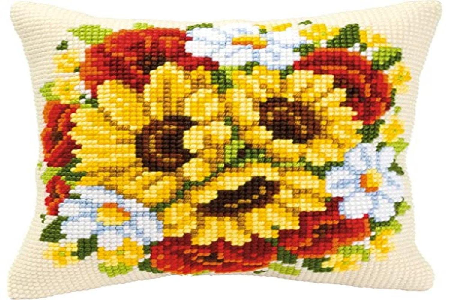 Vervaco Gro-pn-0008687 - Cushion Floral Posy - Cross Stitch
