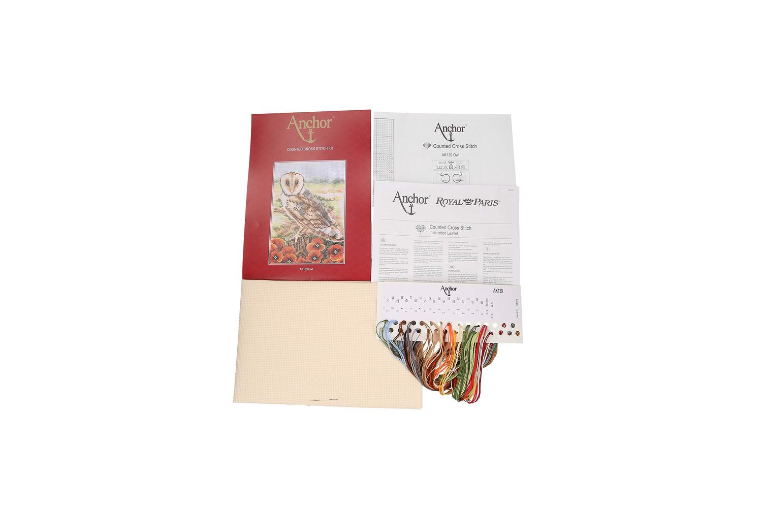 Anchor Gro-ak139 - Owl - Counted Cross Stitch Kit Essentials-4