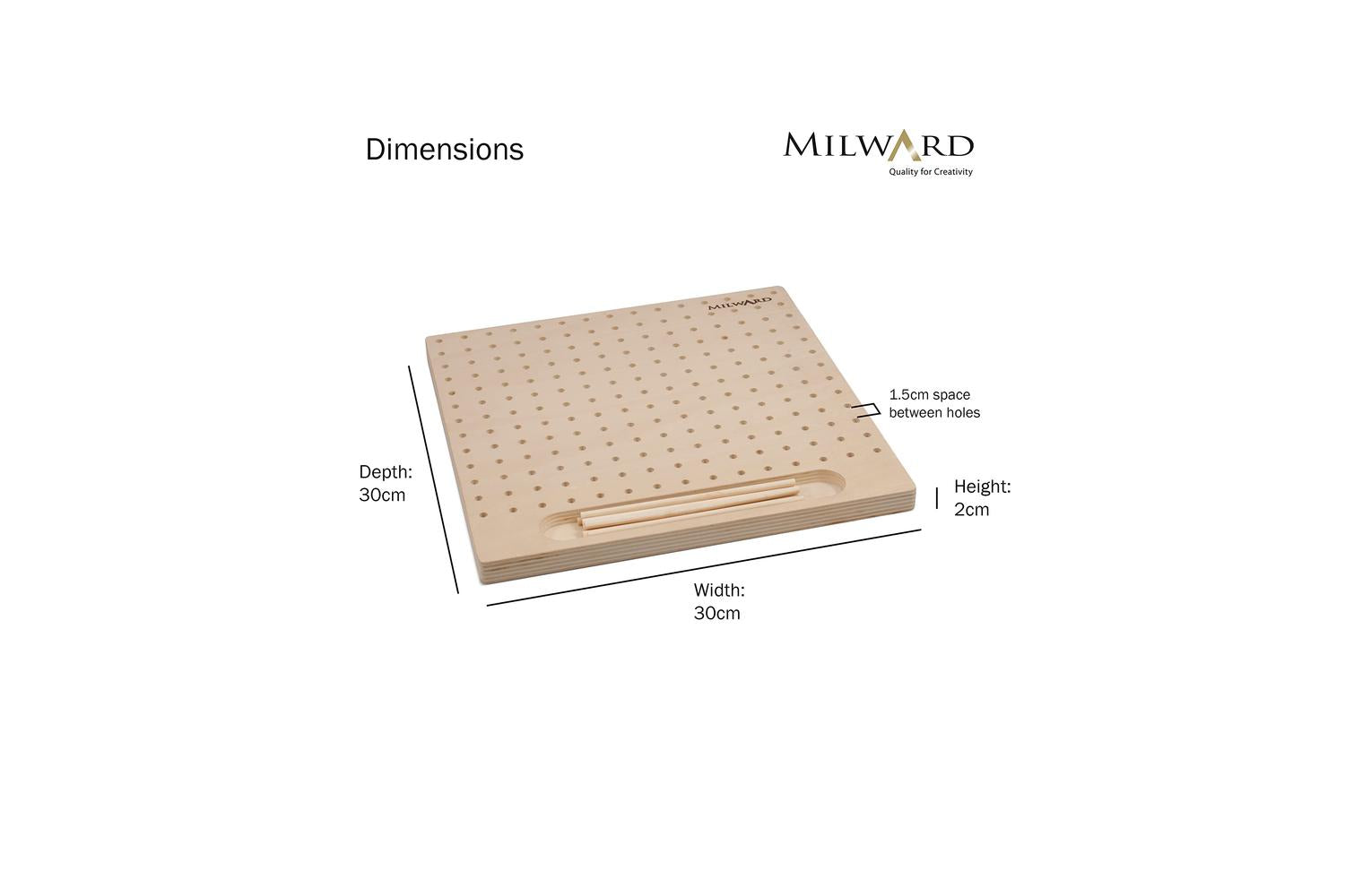 Milward Gro-2519015 - Block Board Wpins - Blocking Board Wit-4