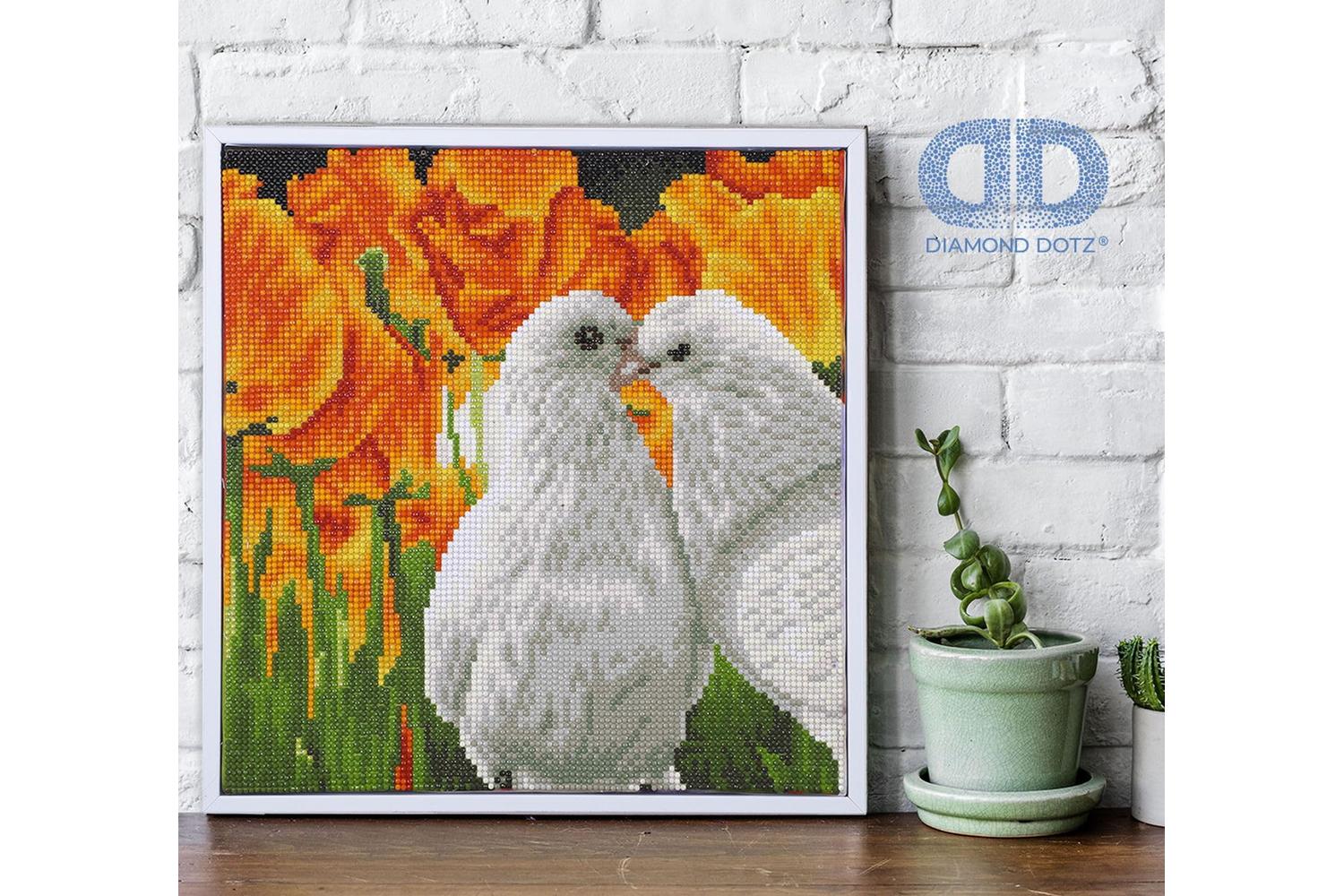 Diamond Dotz Gro-dd5.077 - Kissing Doves - Diamond Painting-3