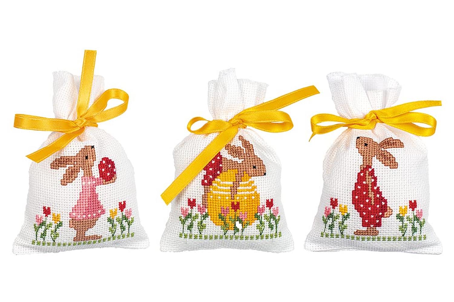 Vervaco Gro-pn-0196545 - Draw String Gift Bags Easter Rabbit