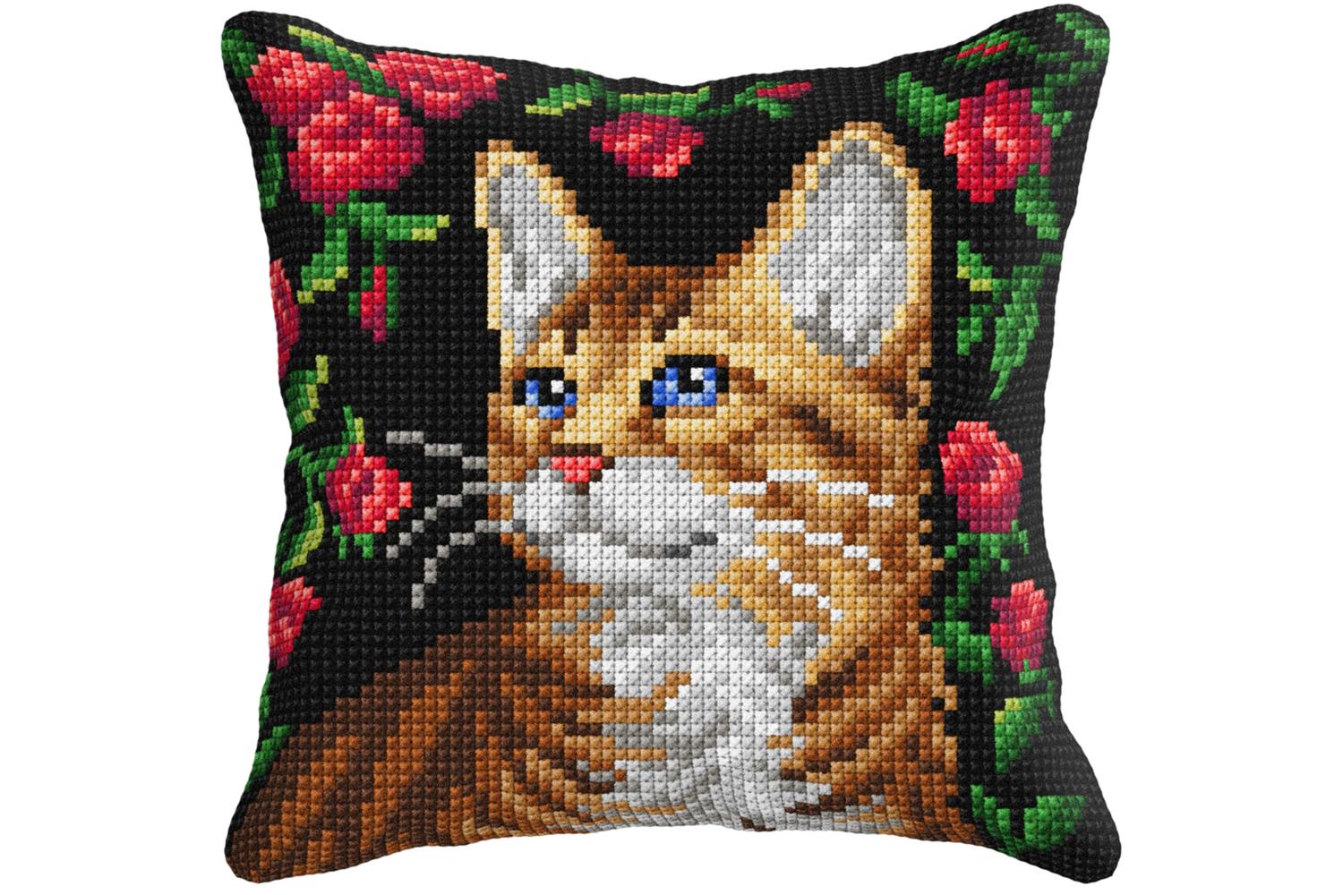 Orchidea Gro-orc.99035 - Cross Stitch Kit Cushion Large Cat