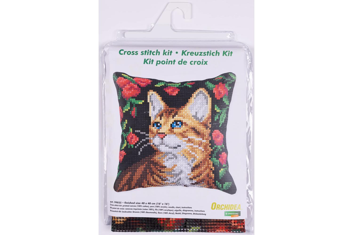 Orchidea Gro-orc.99035 - Cross Stitch Kit Cushion Large Cat-3