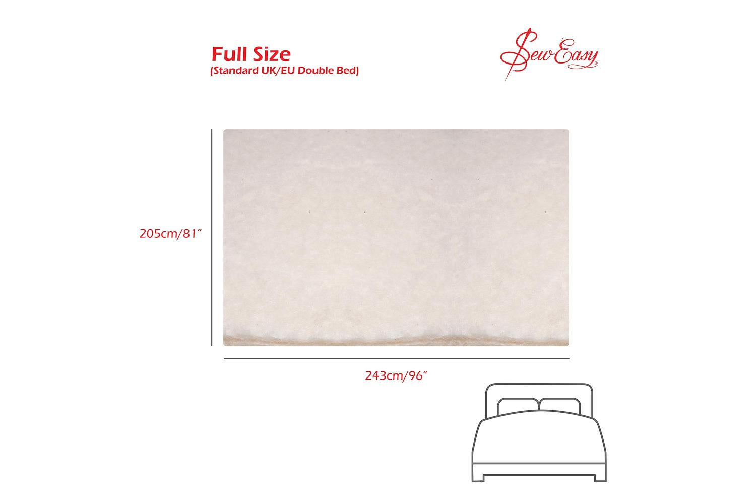 Sew Easy Gro-nlw.203 - Wadding 81x96in - Wadding 80 Cotton A-4