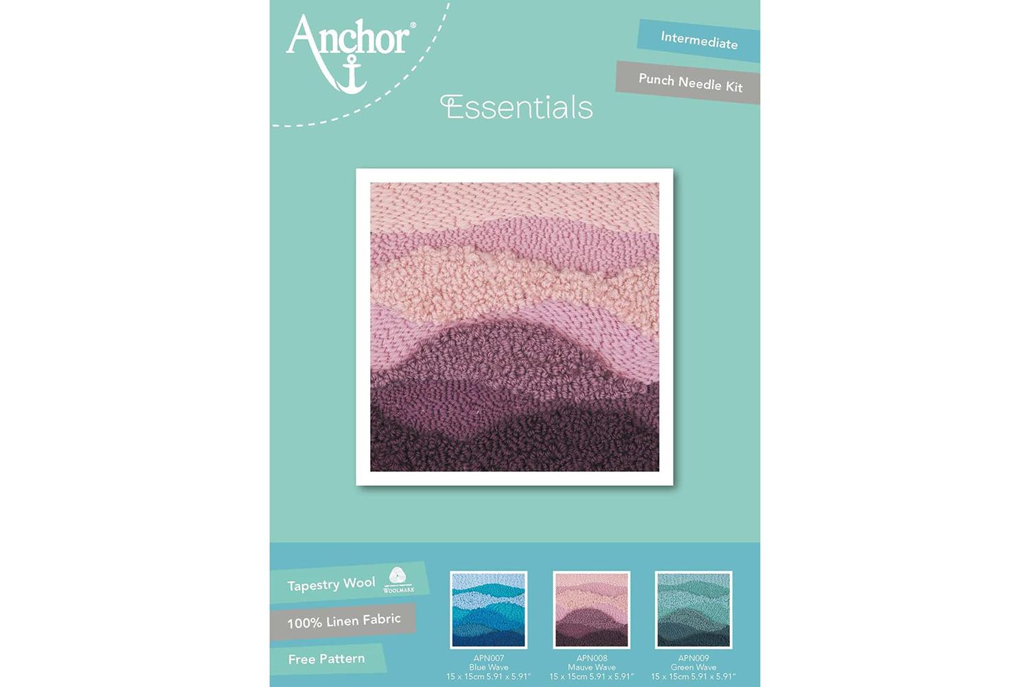 Anchor Gro-apn008 - Mauve Wave - Punch Needle Kit Mauve Wave-2