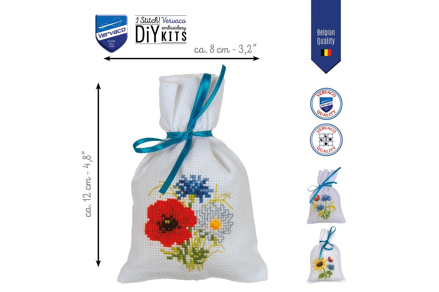 Vervaco Gro-pn-0200952 - Counted Cross Stitch Kit Gift Bags-2