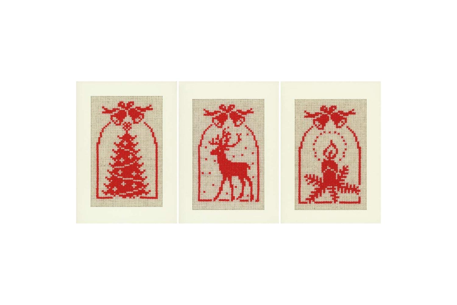 Vervaco Gro-pn-0021444 - Cards Pk3 Xmas Symbols - Counted Cr-2