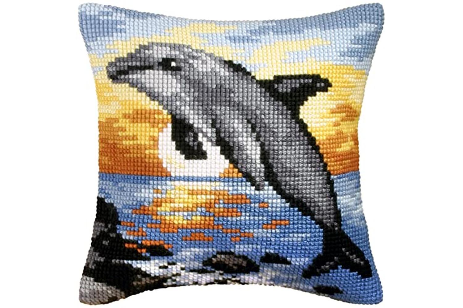 Orchidea Gro-orc.9065 - Cushion Dolphin - Cross Stitch Kit C