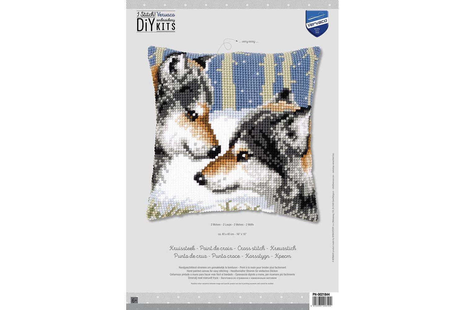 Vervaco Gro-pn-0021844 - Cushion Wolves - Cross Stitch Kit C-2