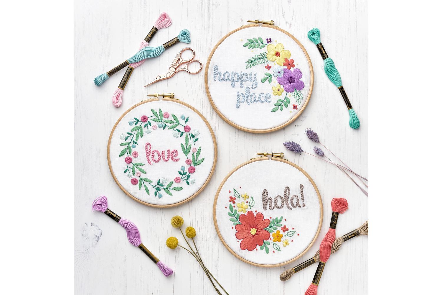 Anchor Gro-ahp602 - Hello - Embroidery Kit With Hoop Hello --4