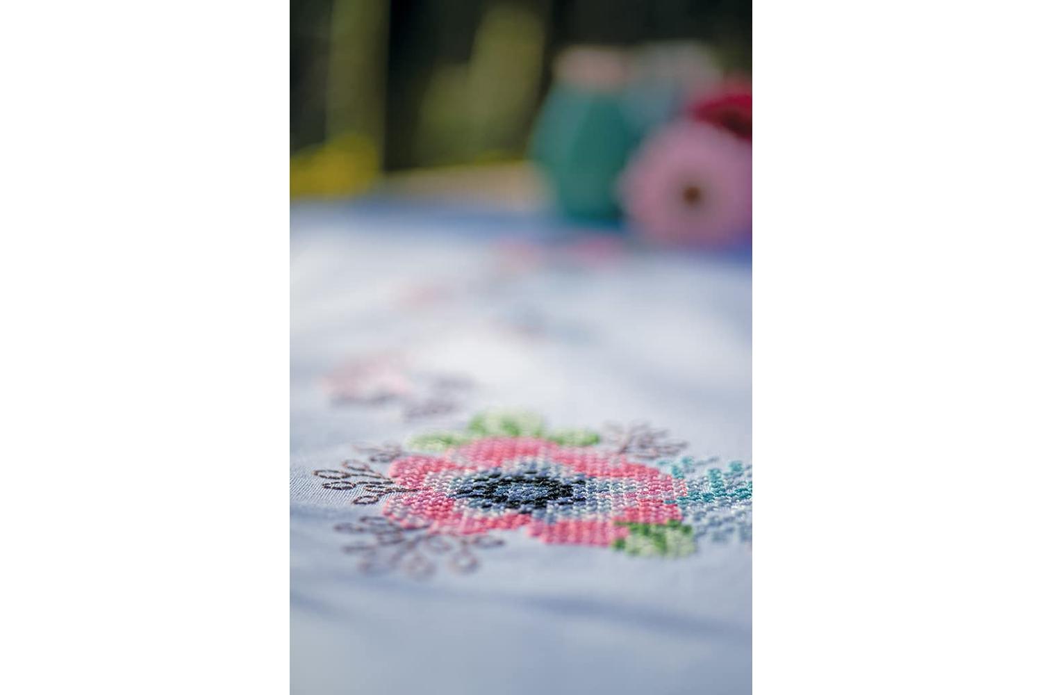 Vervaco Gro-pn-0168658 - Emb Tclth Pstl Flwr - Embroidery Ki-3