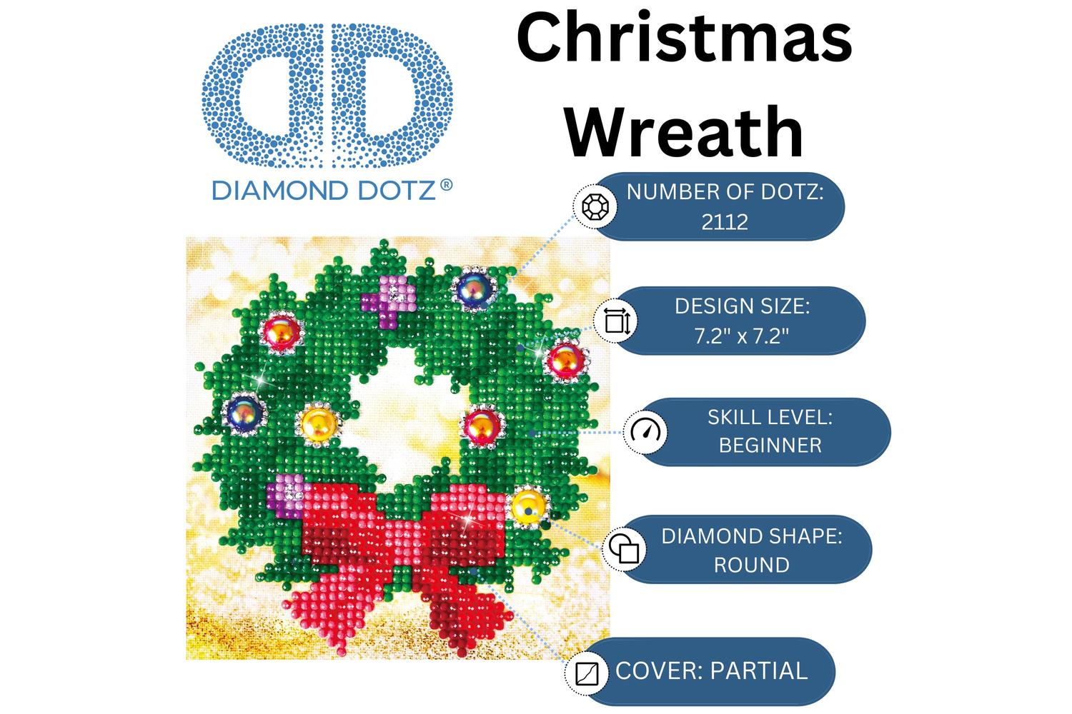 Diamond Dotz Gro-dd2.037 - Xmas Wreath - Diamond Painting Ki-2