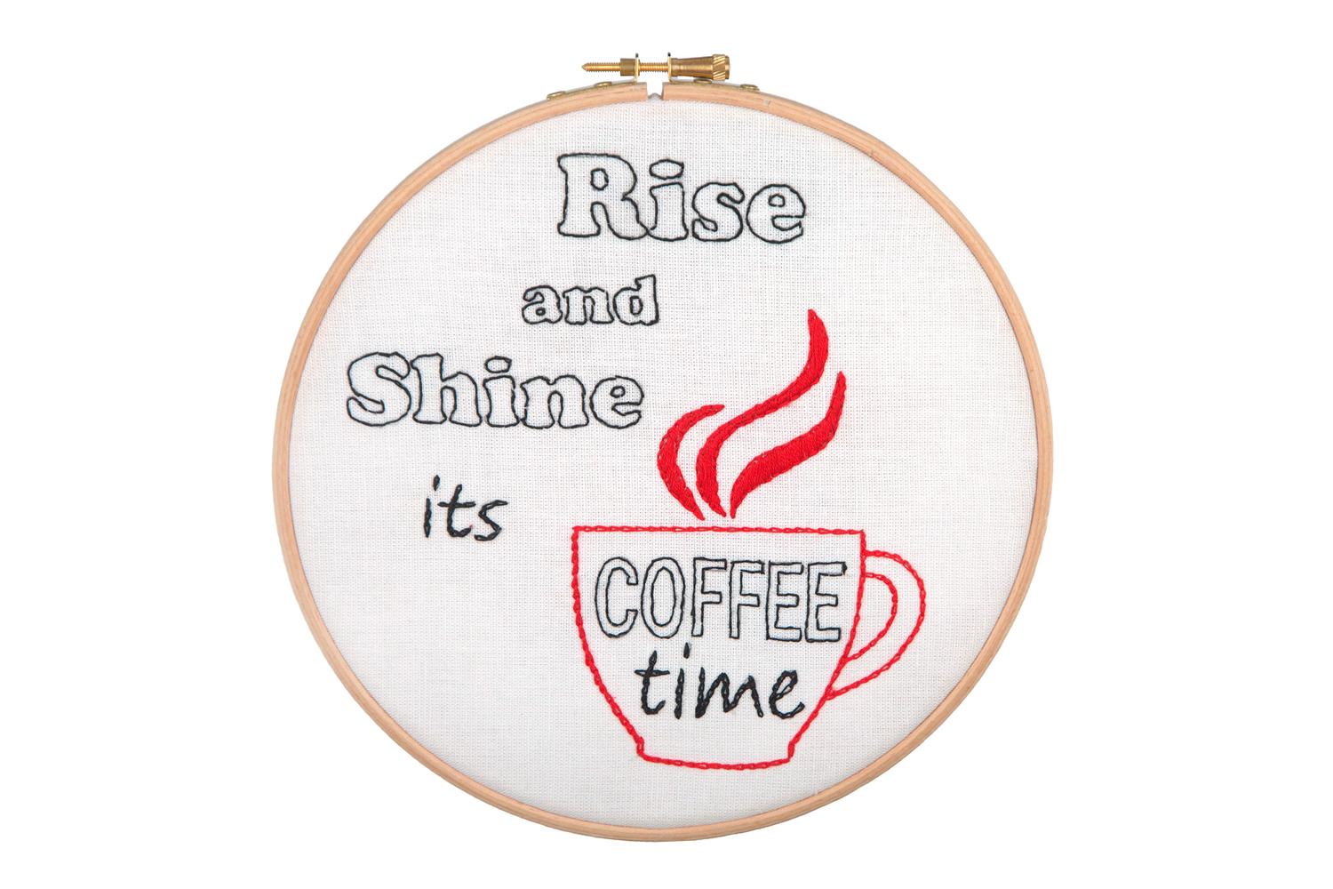 Anchor Gro-ahp504 - Riseshine Cofftime - Embroidery Kit With