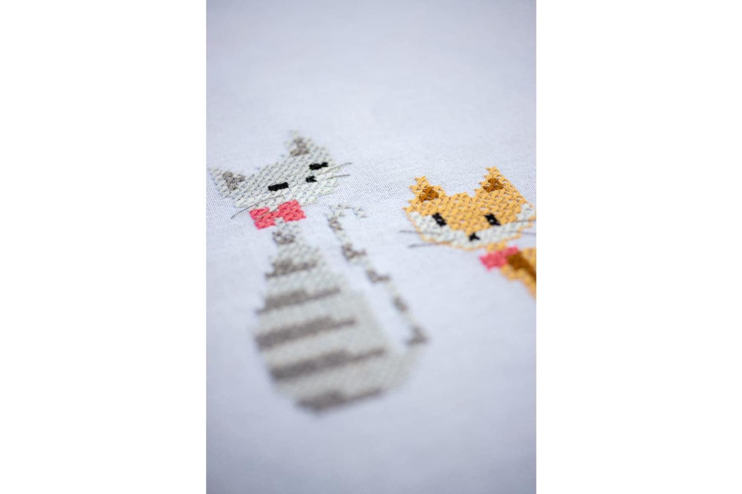 Vervaco Gro-pn-0194736 - Tcloth Striped Cats - Embroidery Ki-2