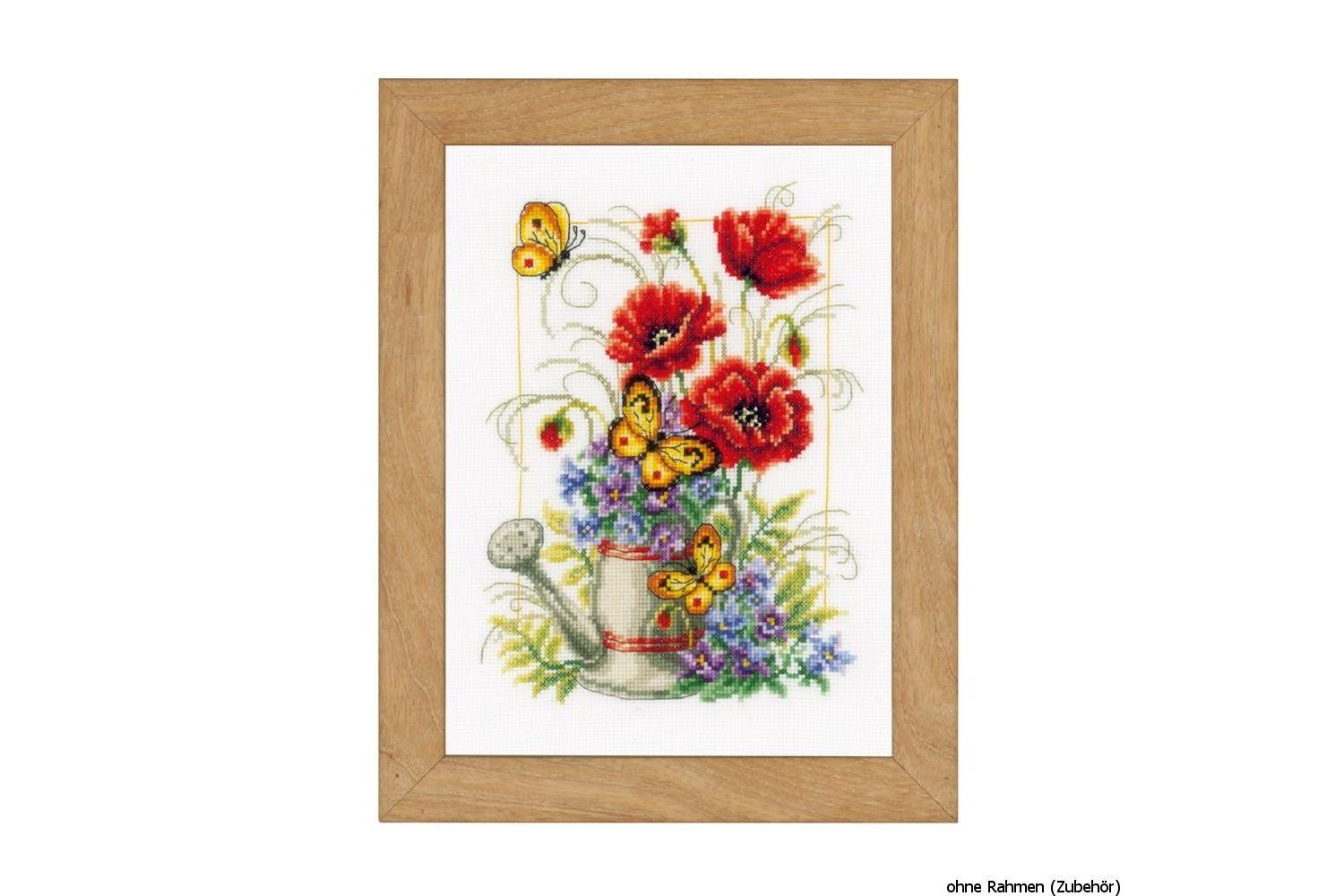 Vervaco Gro-pn-0021583 - Watering Can Flowers - Counted Cros-2