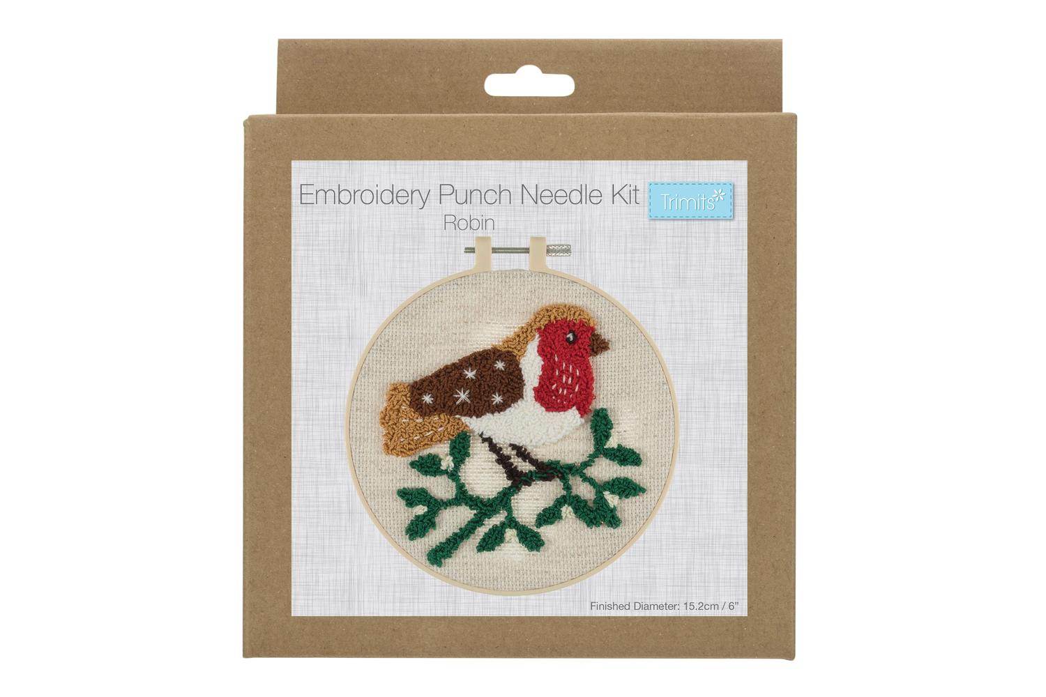 Trimits Gro-gck129 - Pneedle Robin - Punch Needle Kit Floss-2