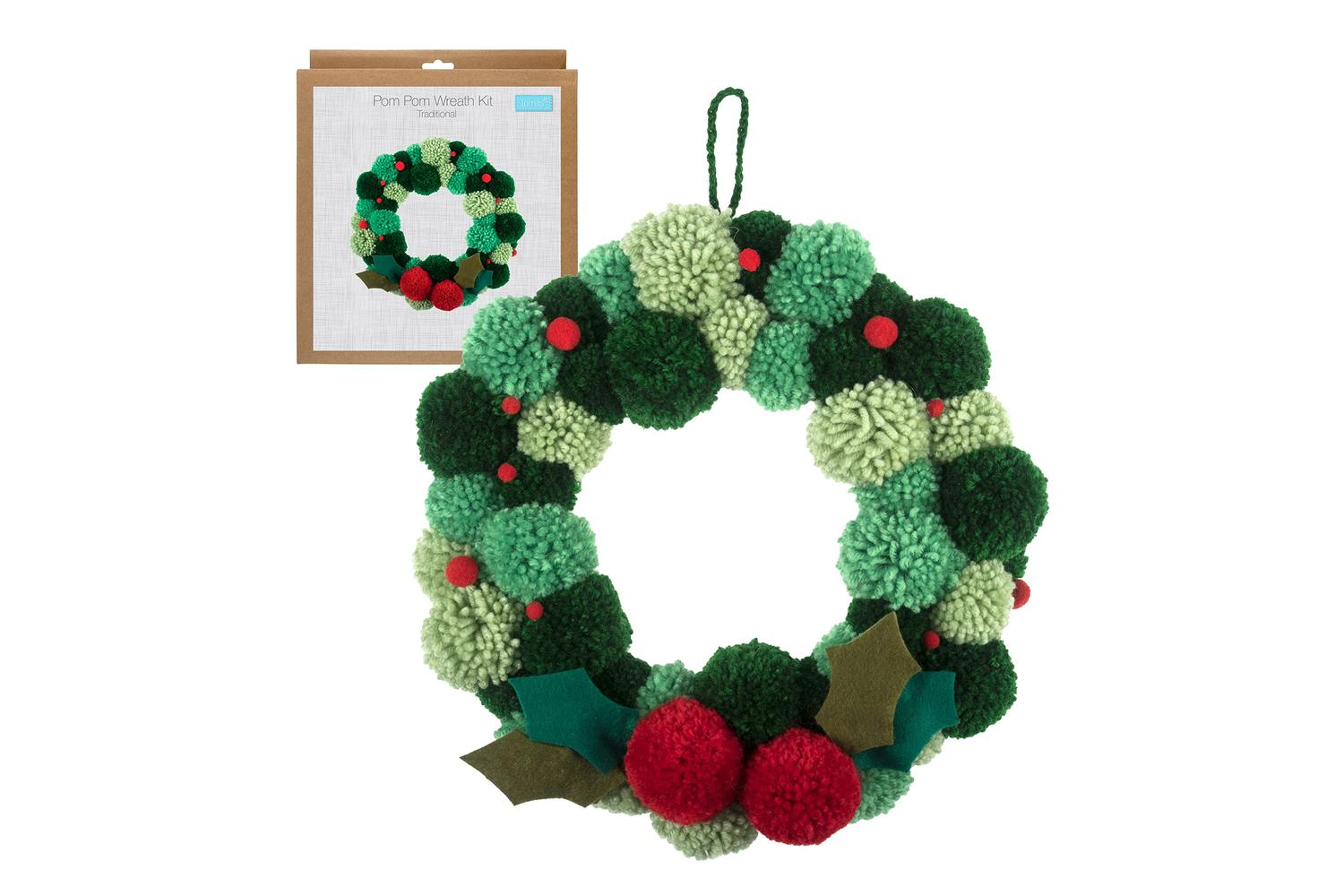 Trimits Gro-gck207 - Pompom Wreath Grn - Pom Pom Wreath Kit