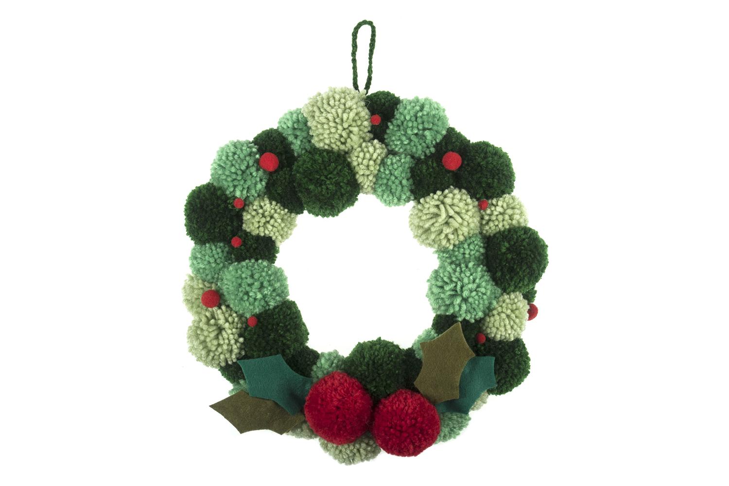 Trimits Gro-gck207 - Pompom Wreath Grn - Pom Pom Wreath Kit-2