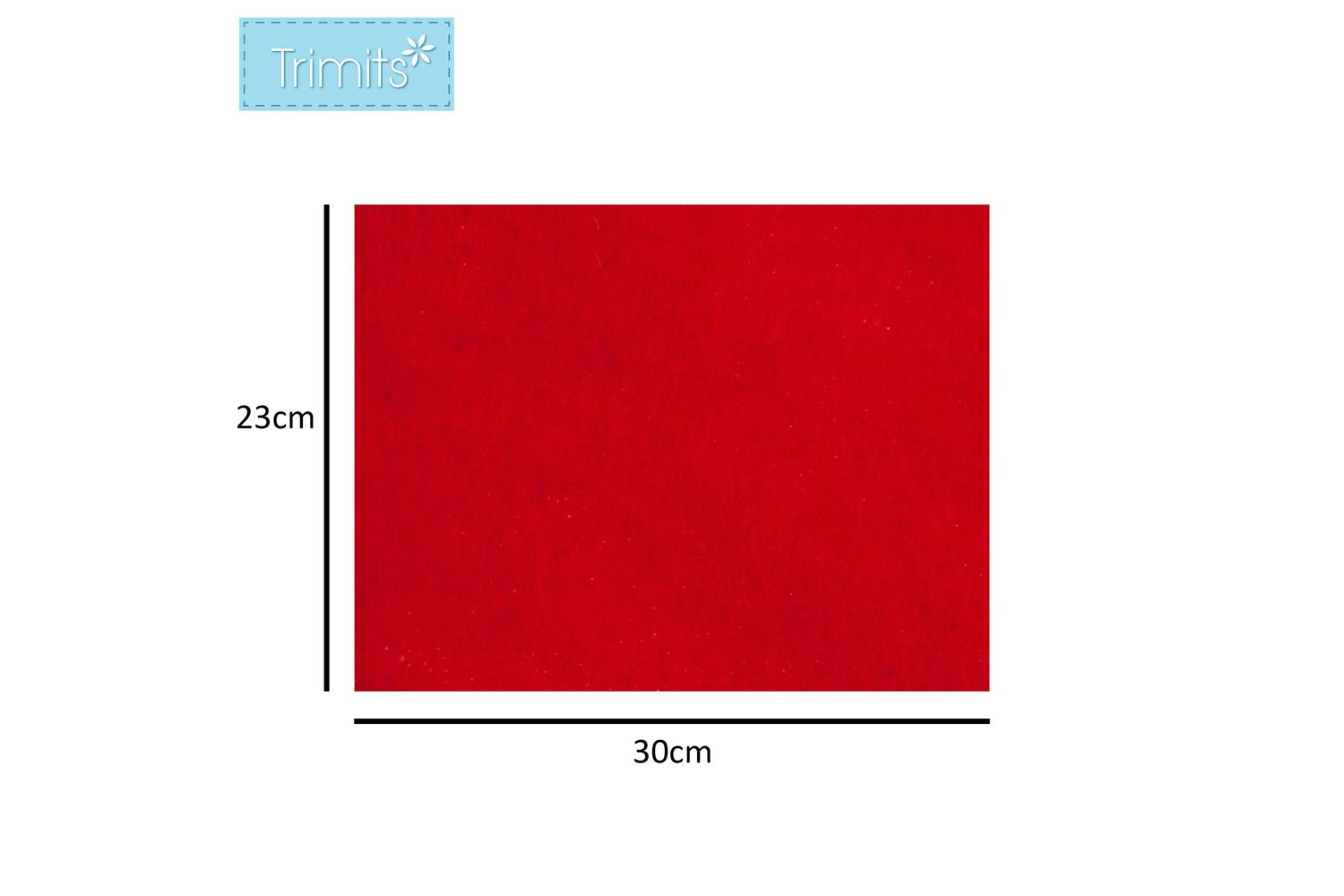 Trimits Gro-af01\19 - Felt Acrylic 30 X 23cm Oriental Red 10-3