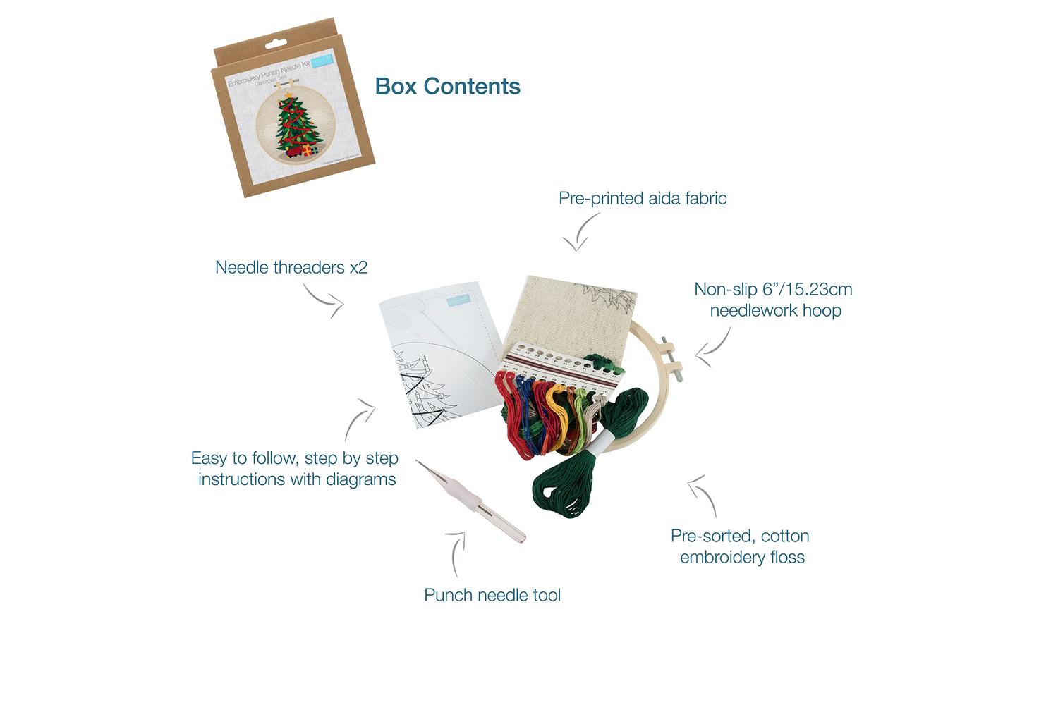 Trimits Gro-gck161 - Punch Needle Kit Floss And Hoop Christm-3