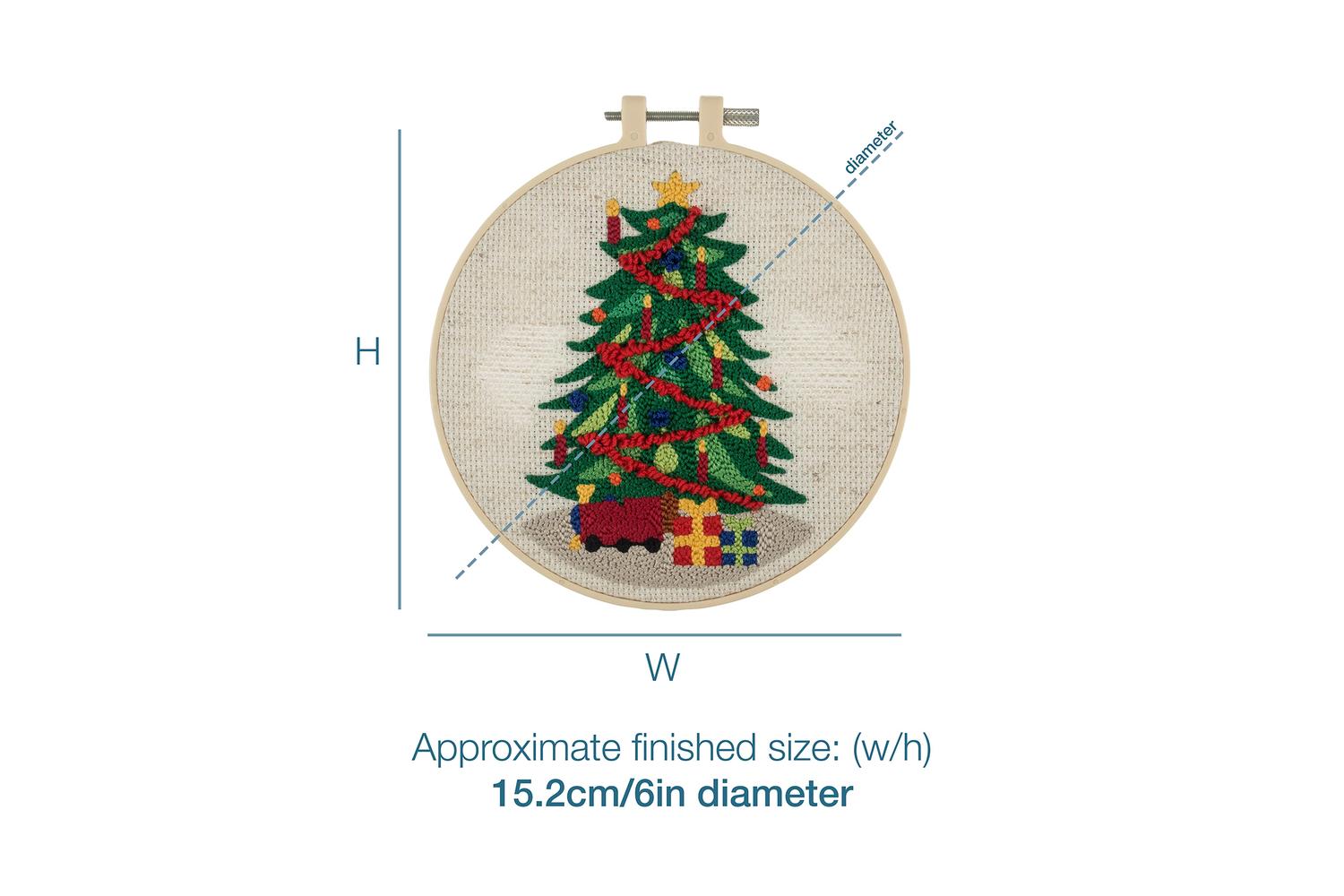 Trimits Gro-gck161 - Punch Needle Kit Floss And Hoop Christm-4