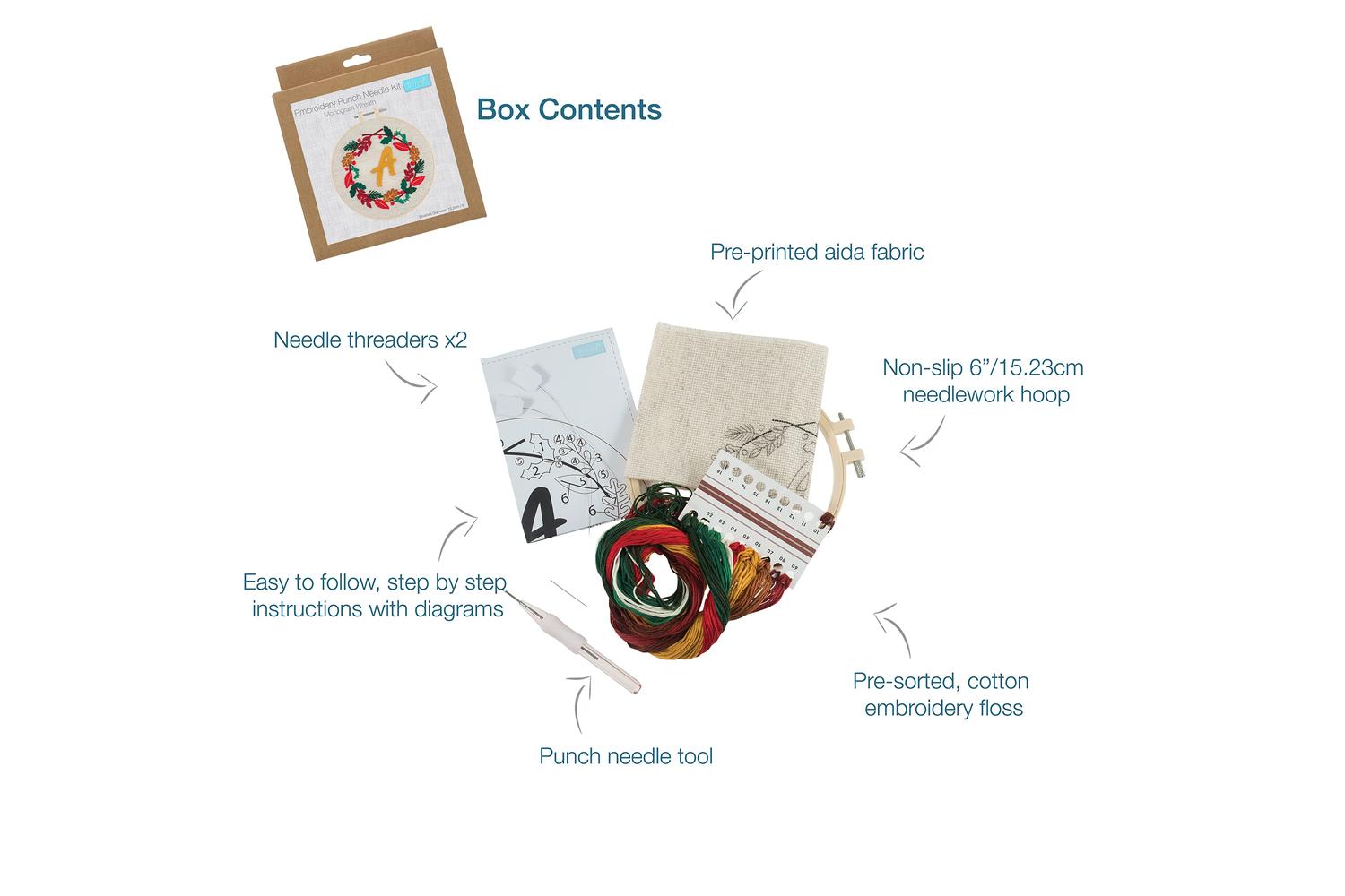 Trimits Gro-gck128 - Punch Needle Kit Floss And Hoop Christm-3