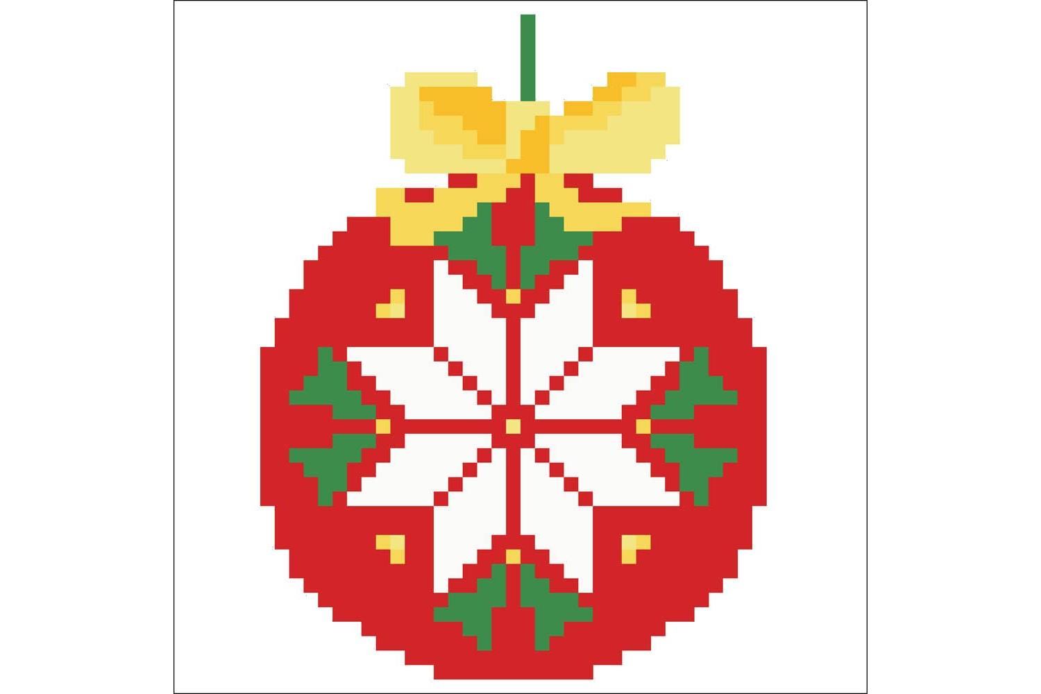 Diamond Dotz Gro-ddp2.021 - Pillow Red Bauble - Diamond Pain-2