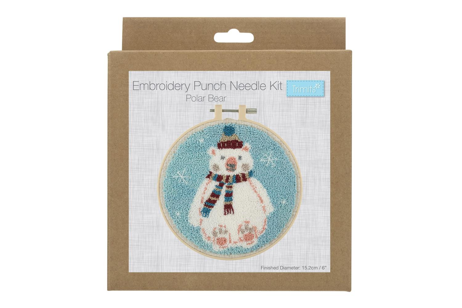 Trimits Gro-gck164 - Punch Needle Kit Floss And Hoop Christm-2