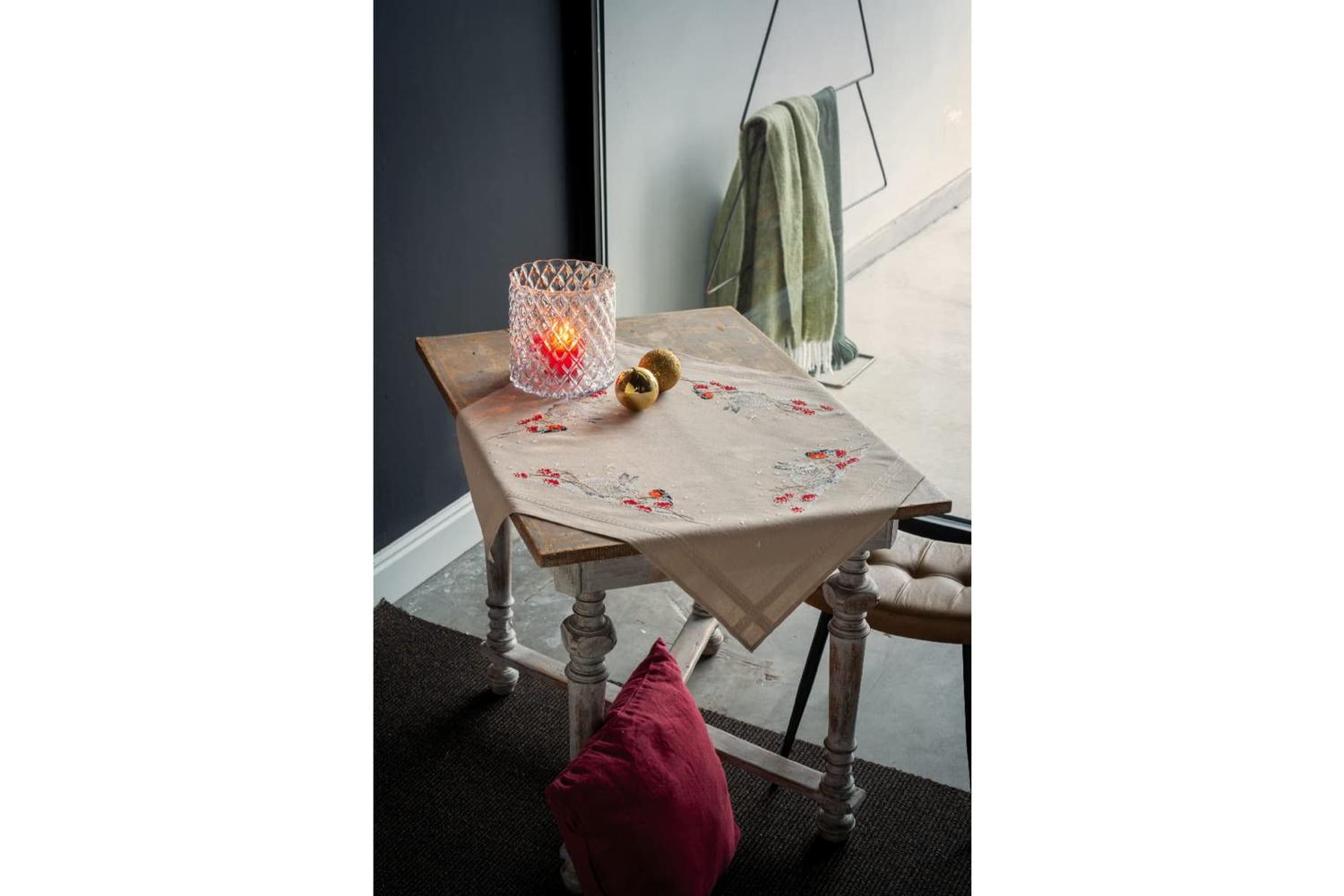 Vervaco Gro-pn-0191788 - Embroidery Kit Tablecloth Snow Hare-2