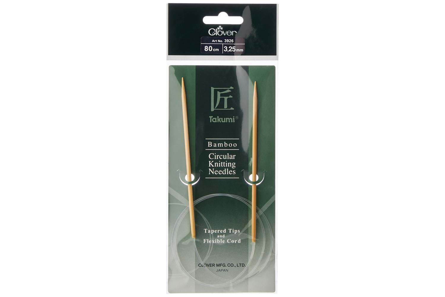 Clover Gro-cl3926 - Knitting Pins Circular Fixed Takumi Bamb