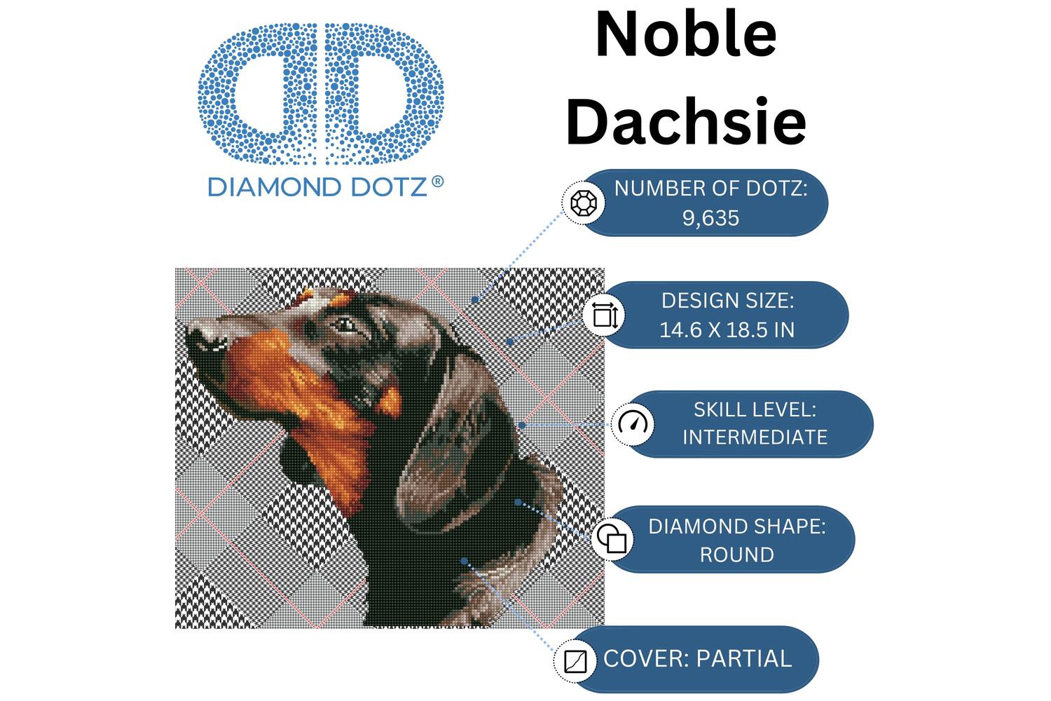 Diamond Dotz Gro-dd7.033 - Noble Dachsie - Diamond Painting-2